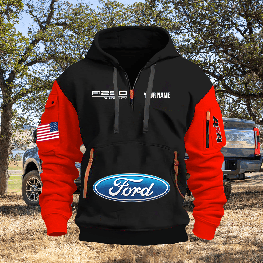 FD2 Custom Print Name Quarter Zipper Hoodie
