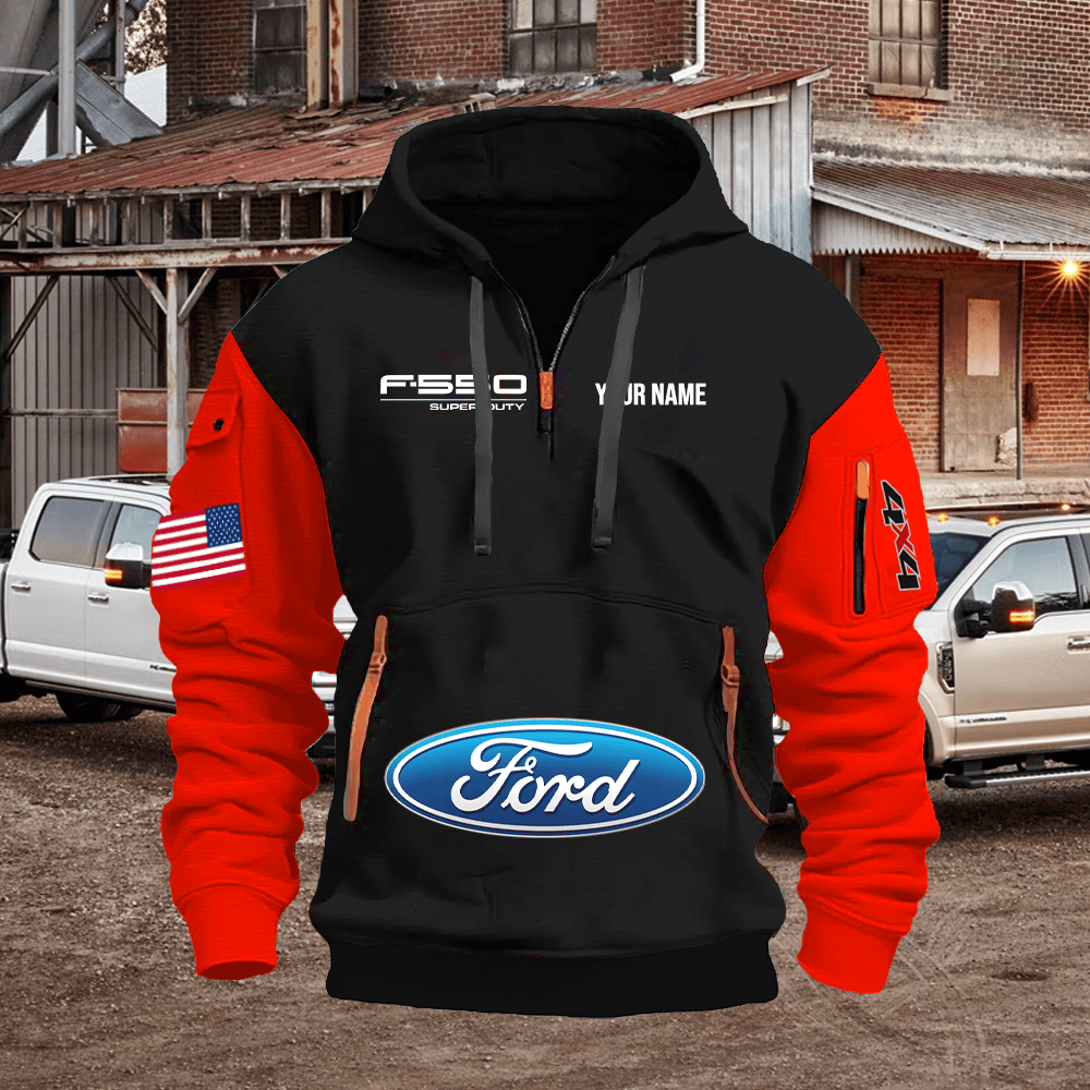 FD5 Custom Print Name Quarter Zipper Hoodie
