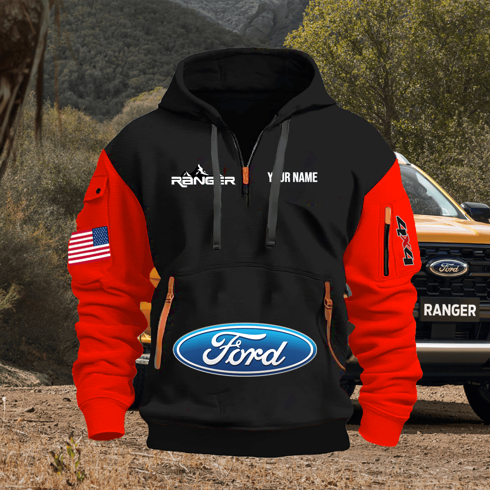 RG Custom Print Name Quarter Zipper Hoodie