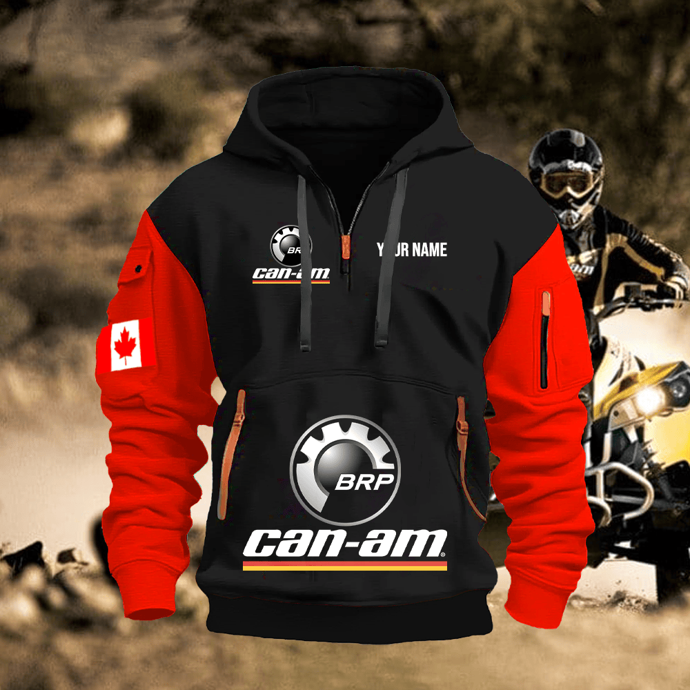 CA CA Custom Name Quarter Zipper Hoodie