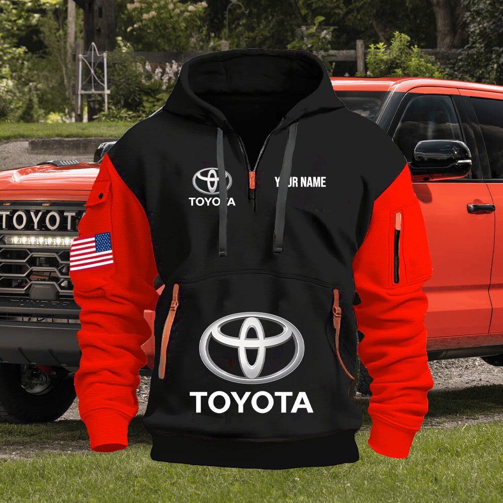 TY1 Custom Print Name Quarter Zipper Hoodie