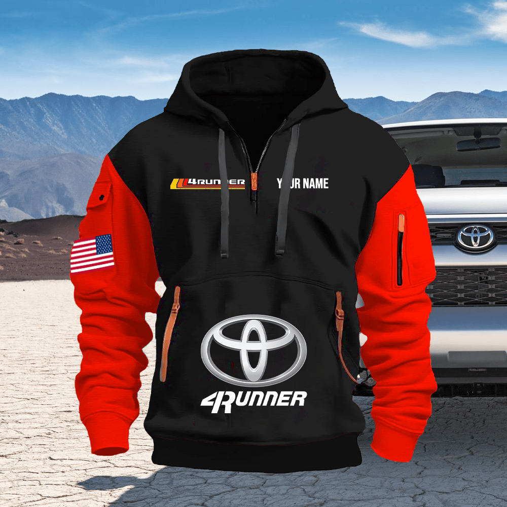 TY2 Custom Print Name Quarter Zipper Hoodie