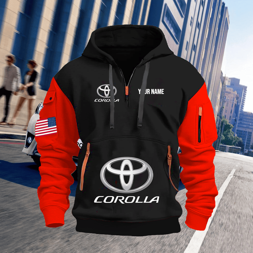 TY4 Custom Print Name Quarter Zipper Hoodie