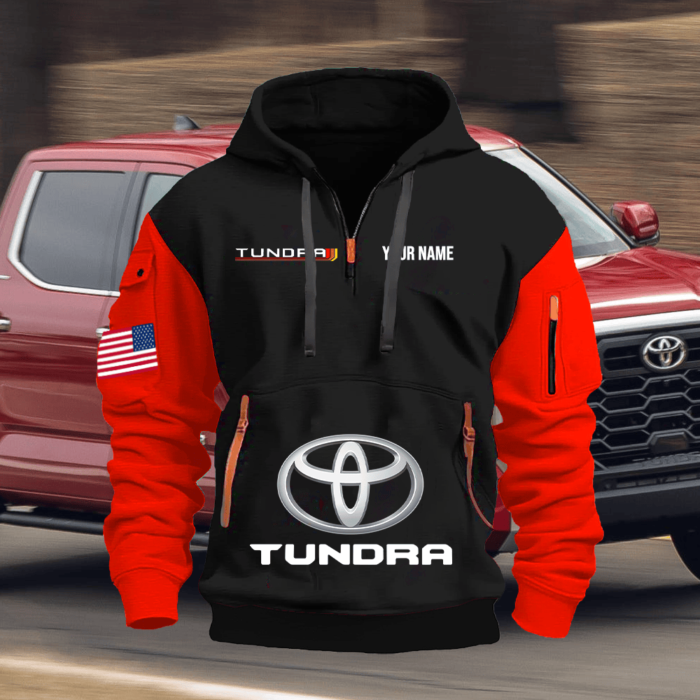 TY6 Custom Print Name Quarter Zipper Hoodie