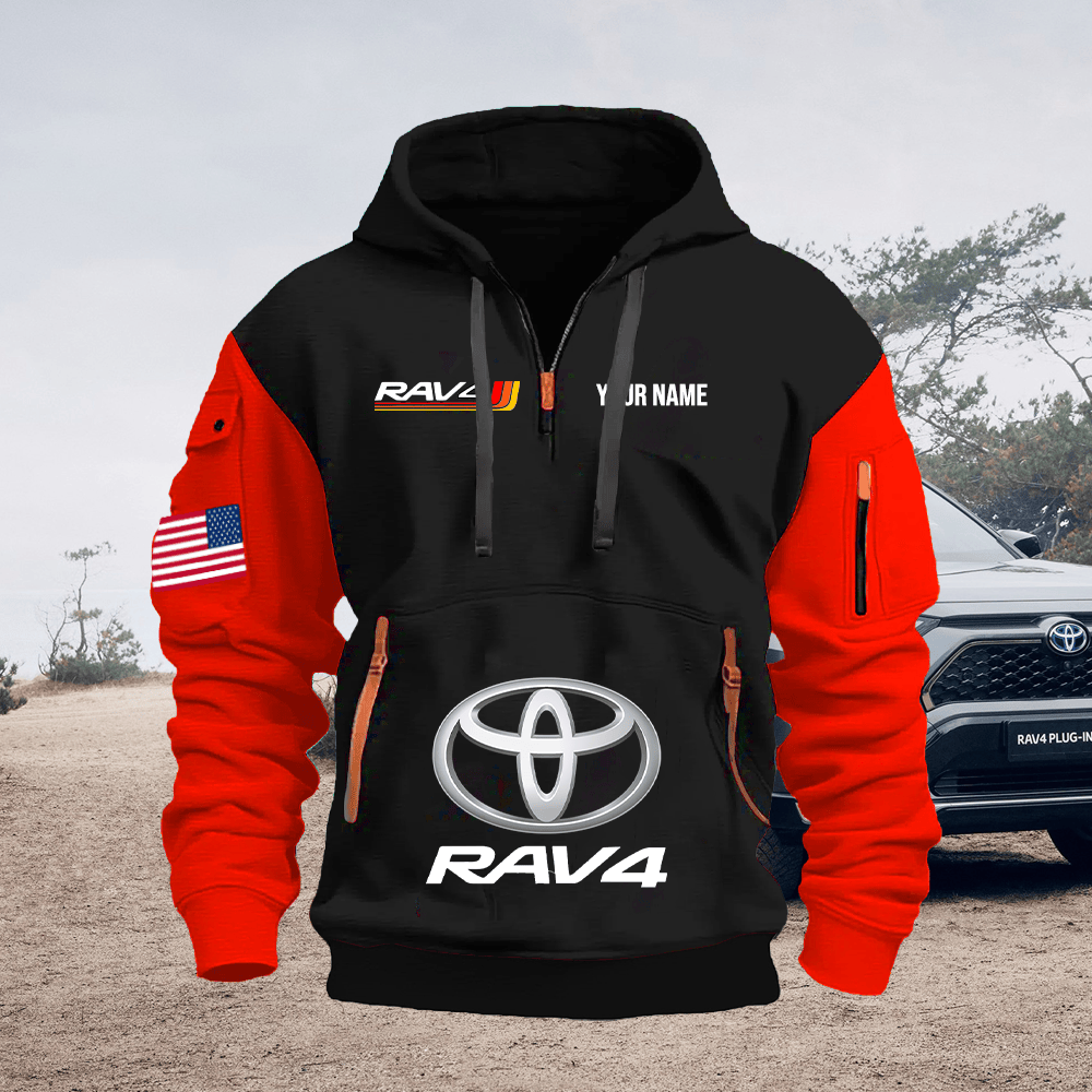 TY7 Custom Print Name Quarter Zipper Hoodie