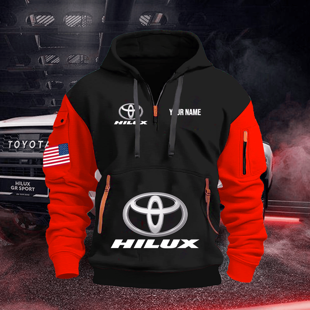 TY9 Custom Print Name Quarter Zipper Hoodie