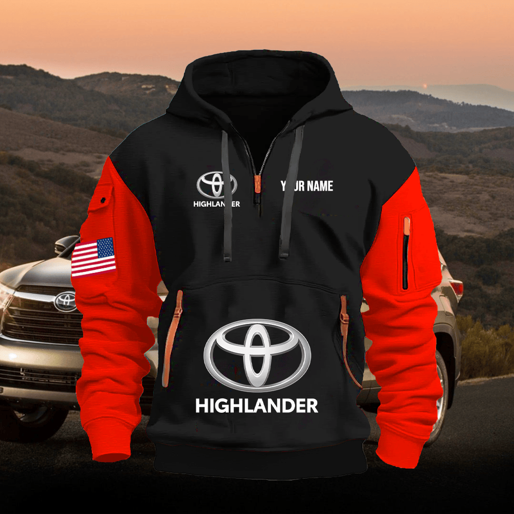 TY11 Custom Print Name Quarter Zipper Hoodie