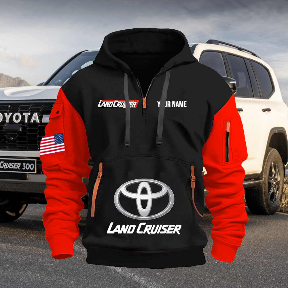 TY12 Custom Print Name Quarter Zipper Hoodie