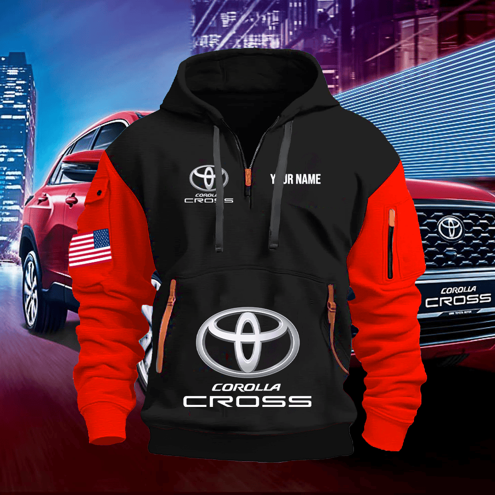 TY13 Custom Print Name Quarter Zipper Hoodie