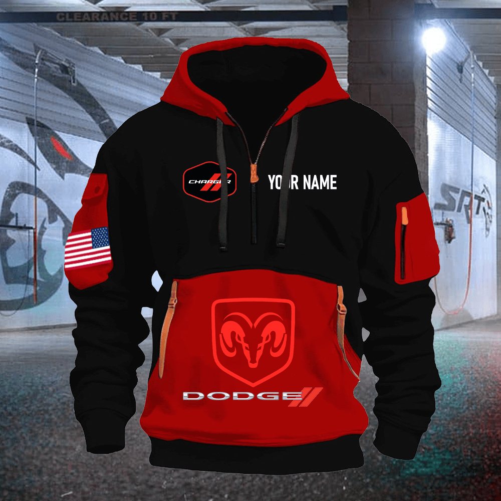 DG CG Print Name Quarter Zipper Hoodie