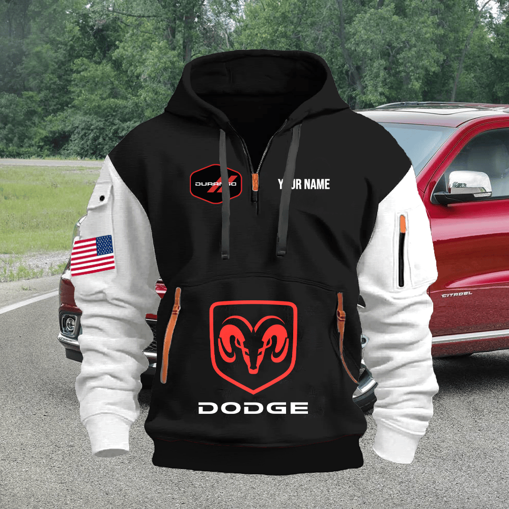 DG DRG Print Name Quarter Zipper Hoodie