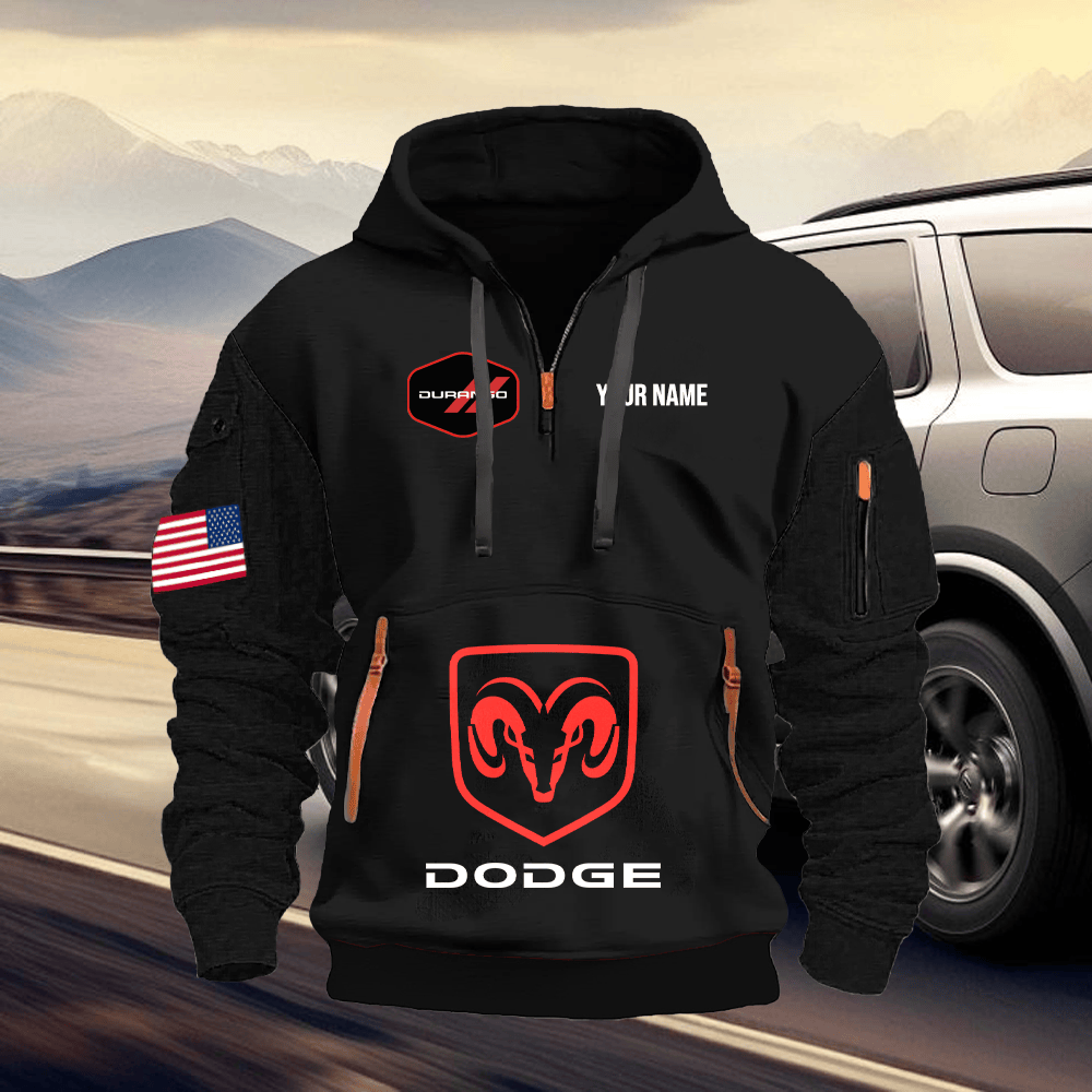 DG DRG Print Name Quarter Zipper Hoodie