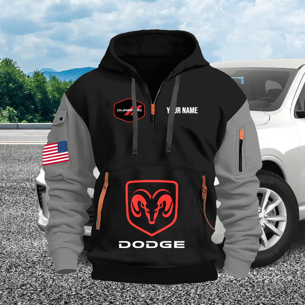 DG DRG Print Name Quarter Zipper Hoodie