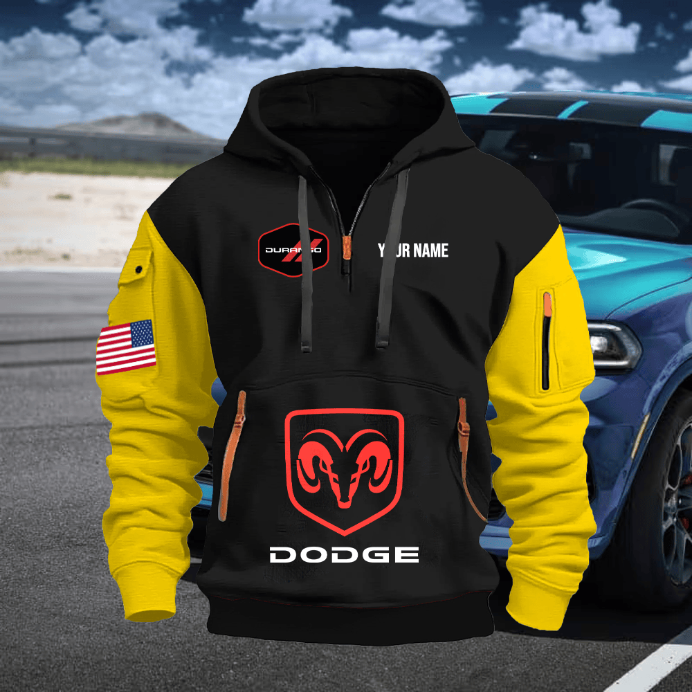 DG DRG Print Name Quarter Zipper Hoodie