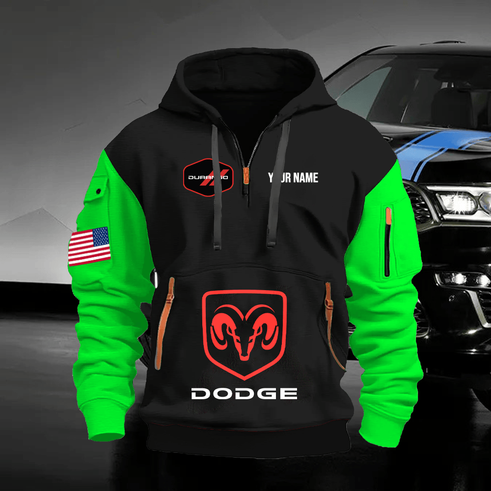 DG DRG Print Name Quarter Zipper Hoodie