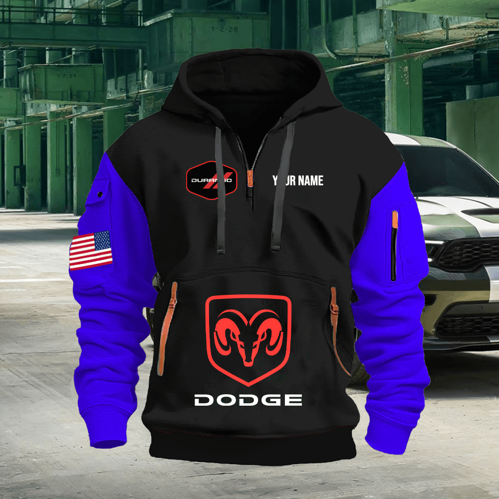 DG DRG Print Name Quarter Zipper Hoodie