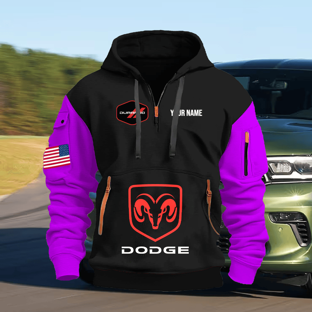 DG DRG Print Name Quarter Zipper Hoodie