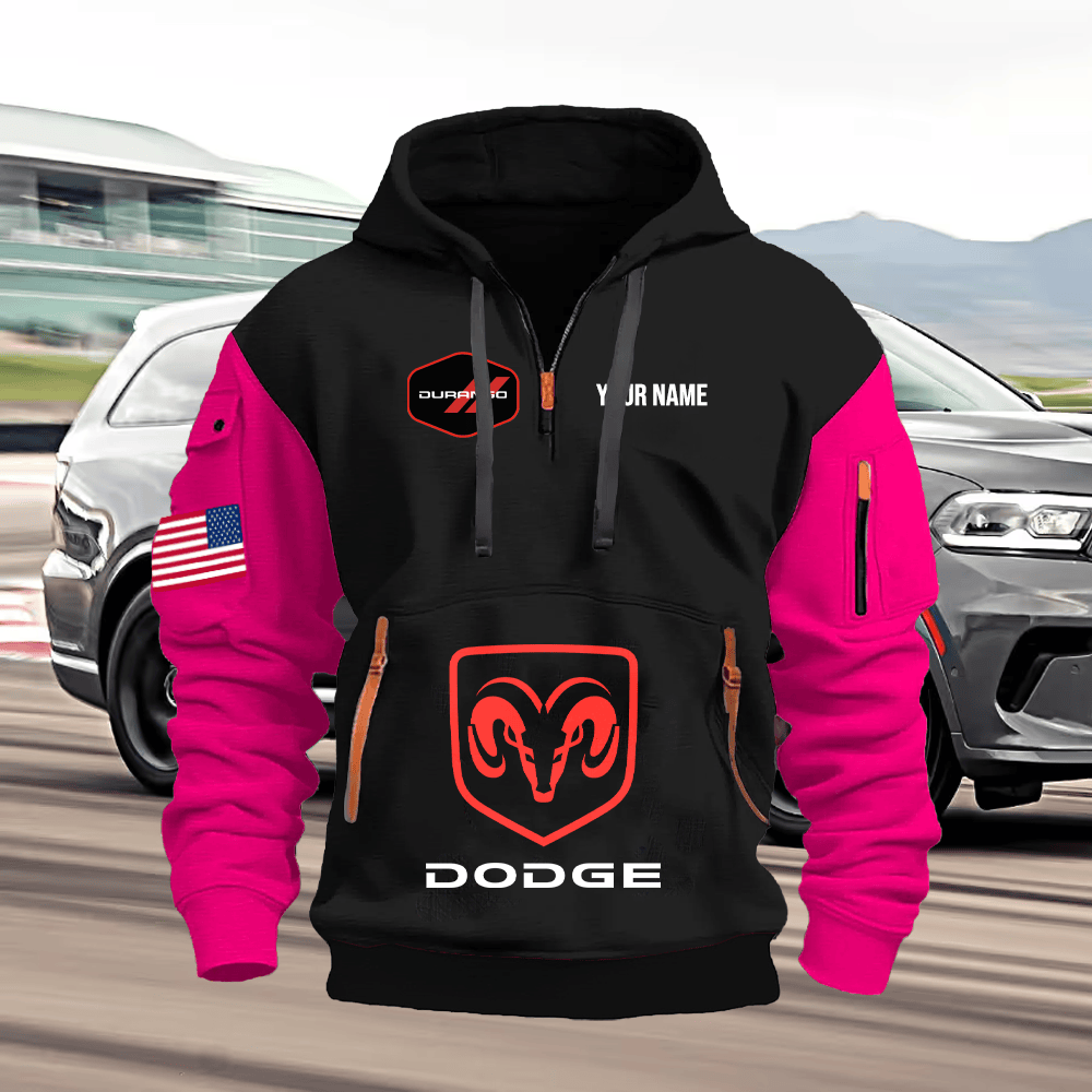 DG DRG Print Name Quarter Zipper Hoodie
