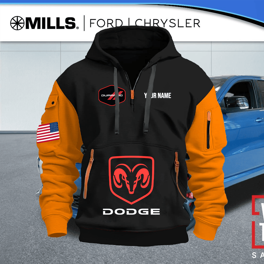 DG DRG Print Name Quarter Zipper Hoodie