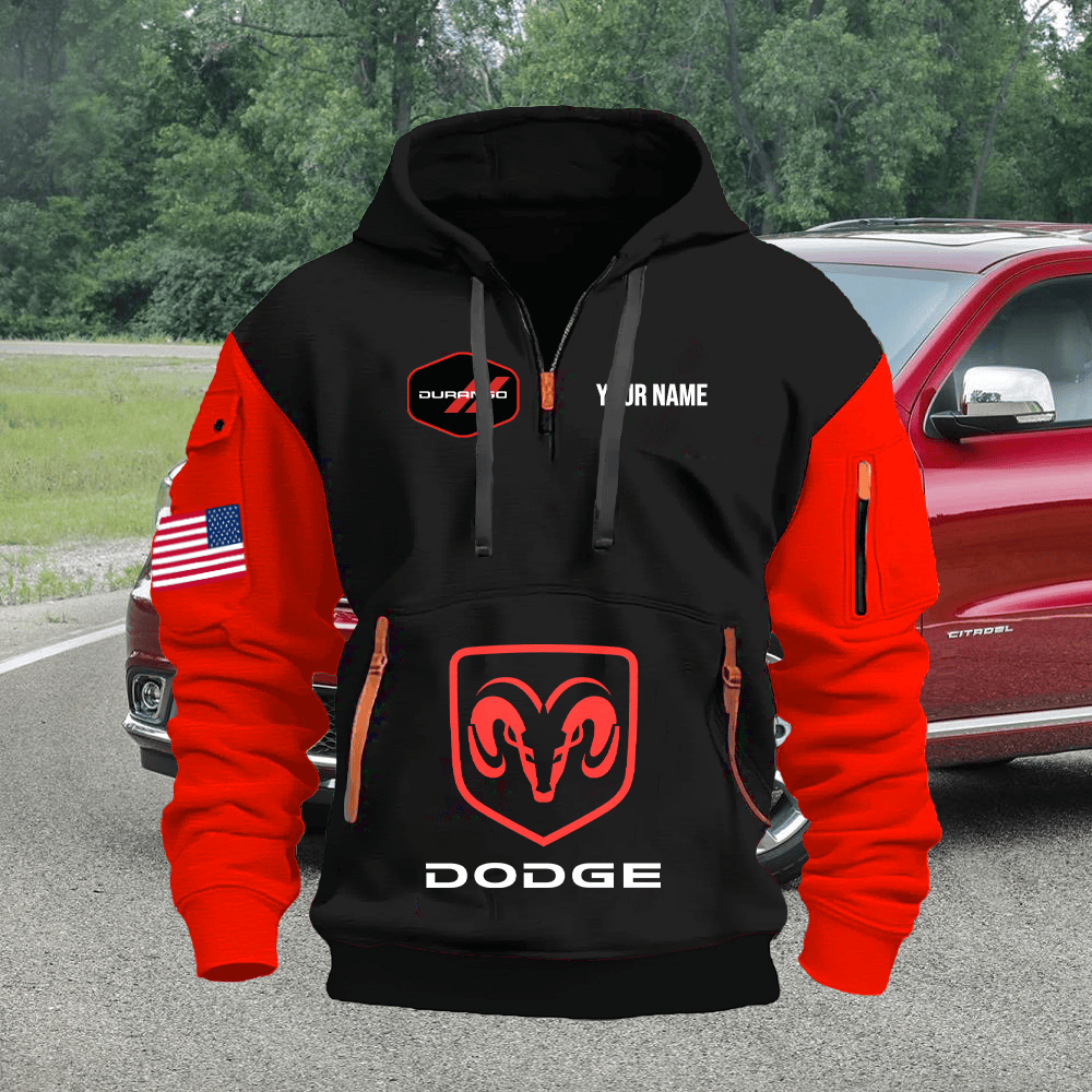 DG DRG Print Name Quarter Zipper Hoodie