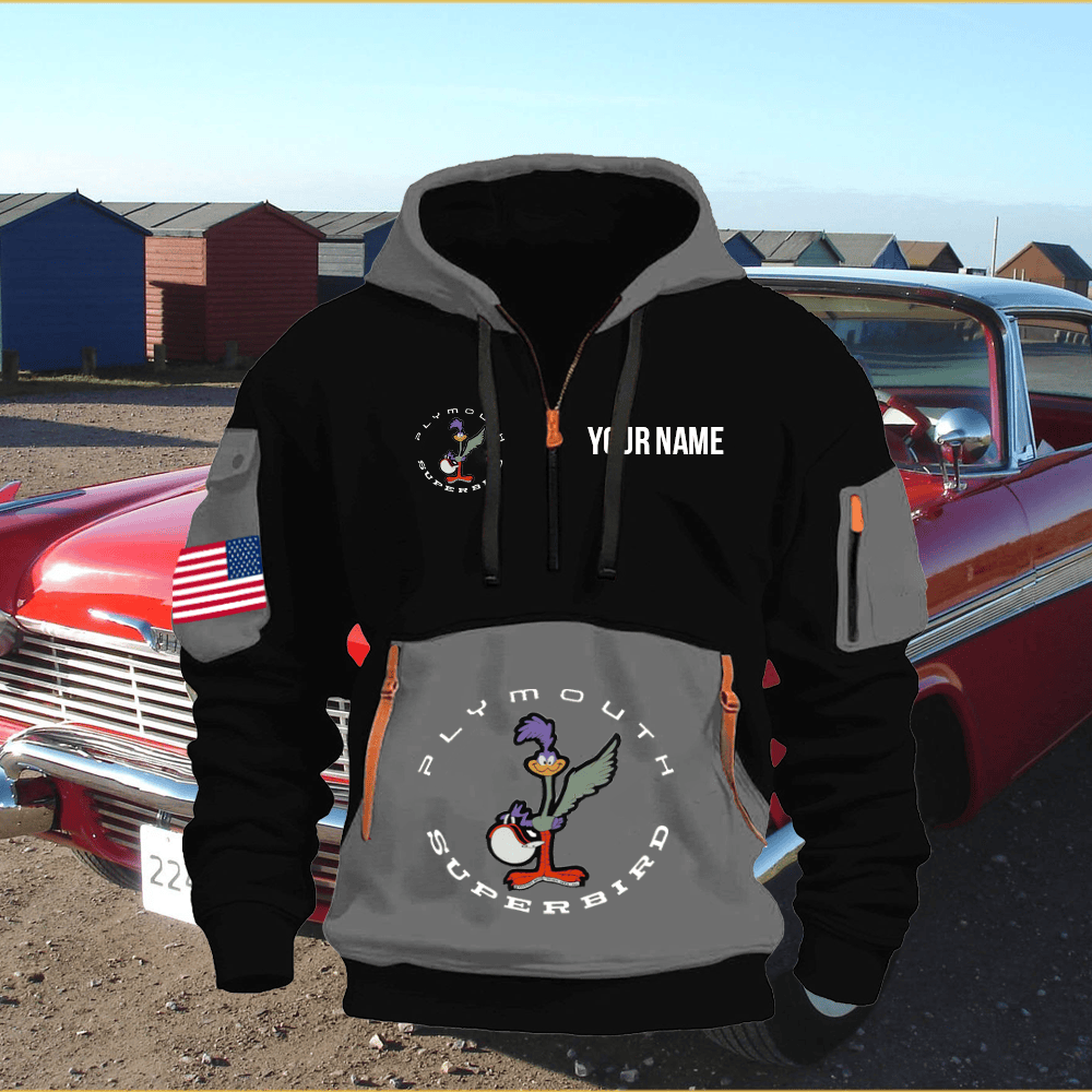 PM Print Name Quarter Zipper Hoodie