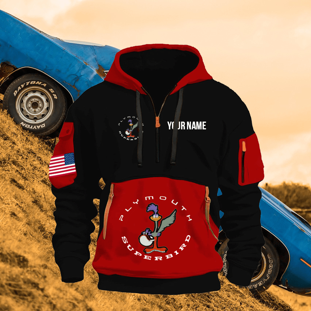 PM Print Name Quarter Zipper Hoodie
