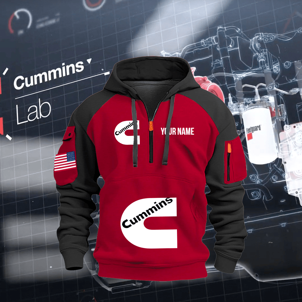 CM Custom Print Name Quarter Zipper Hoodie