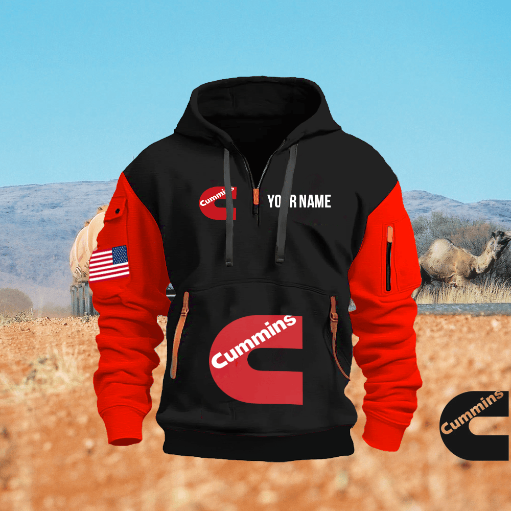 CM Custom Print Quarter Zipper Hoodie