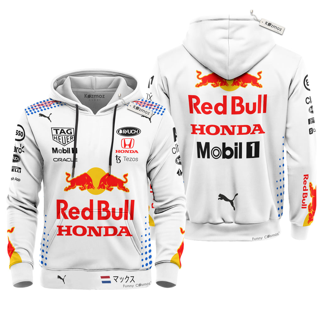 Max Verstappen Signed Red Bull White Racing Suit 2021