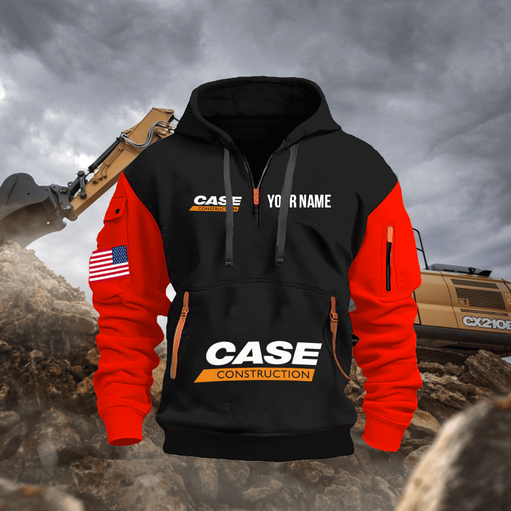 CS CE Custom Print Name Quarter Zipper Hoodie