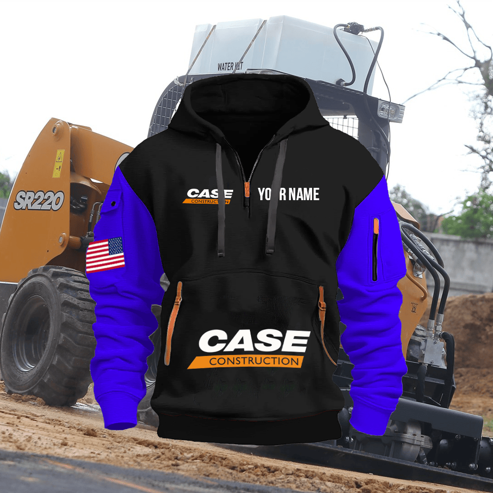 CS CE Custom Print Name Quarter Zipper Hoodie