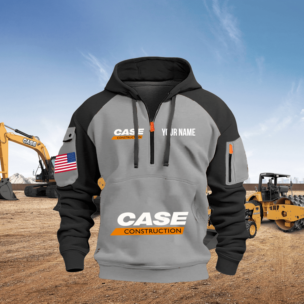 CS CE Custom Print Name Quarter Zipper Hoodie