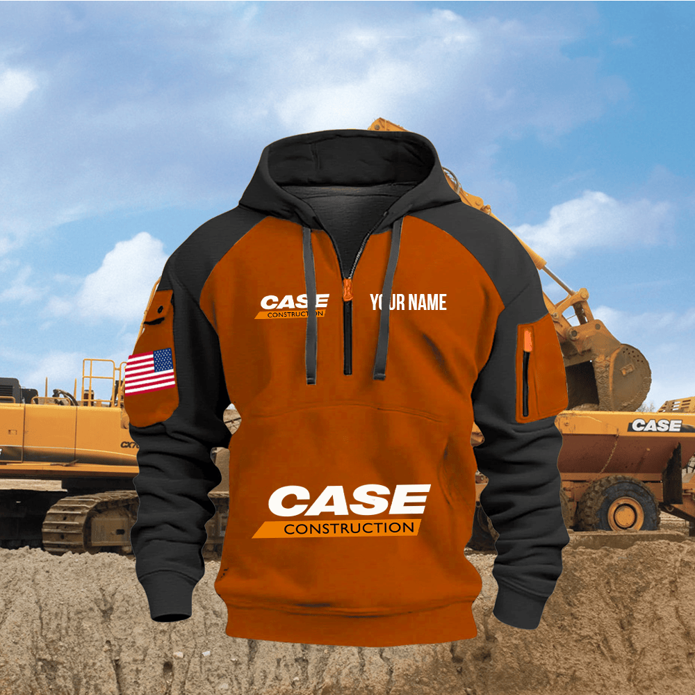CS CE Custom Print Name Quarter Zipper Hoodie