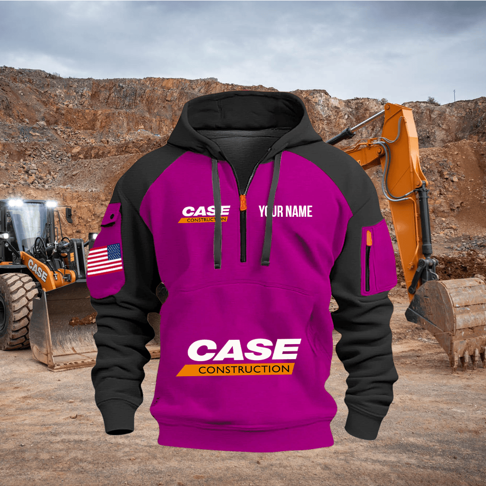 CS CE Custom Print Name Quarter Zipper Hoodie
