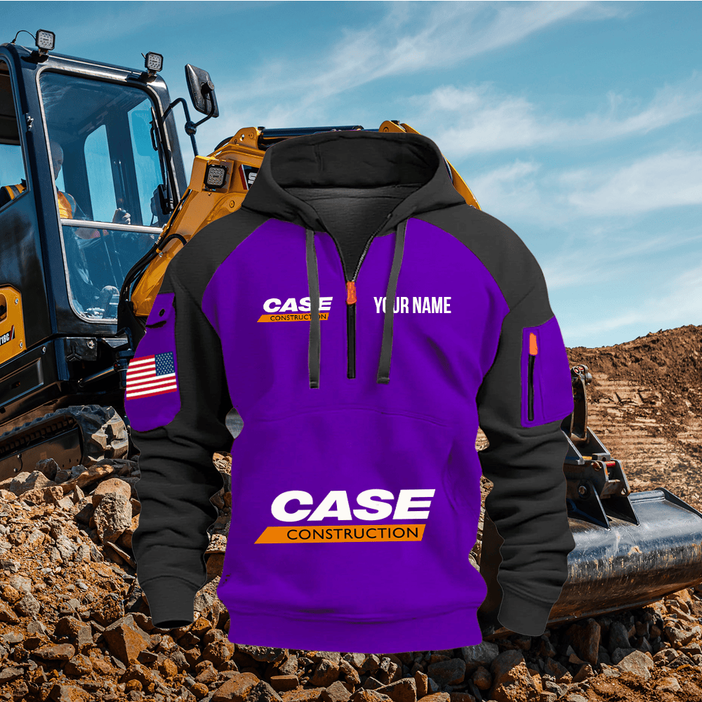 CS CE Custom Print Name Quarter Zipper Hoodie