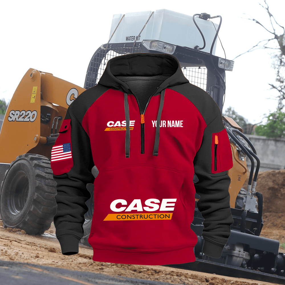 CS CE Custom Print Name Quarter Zipper Hoodie