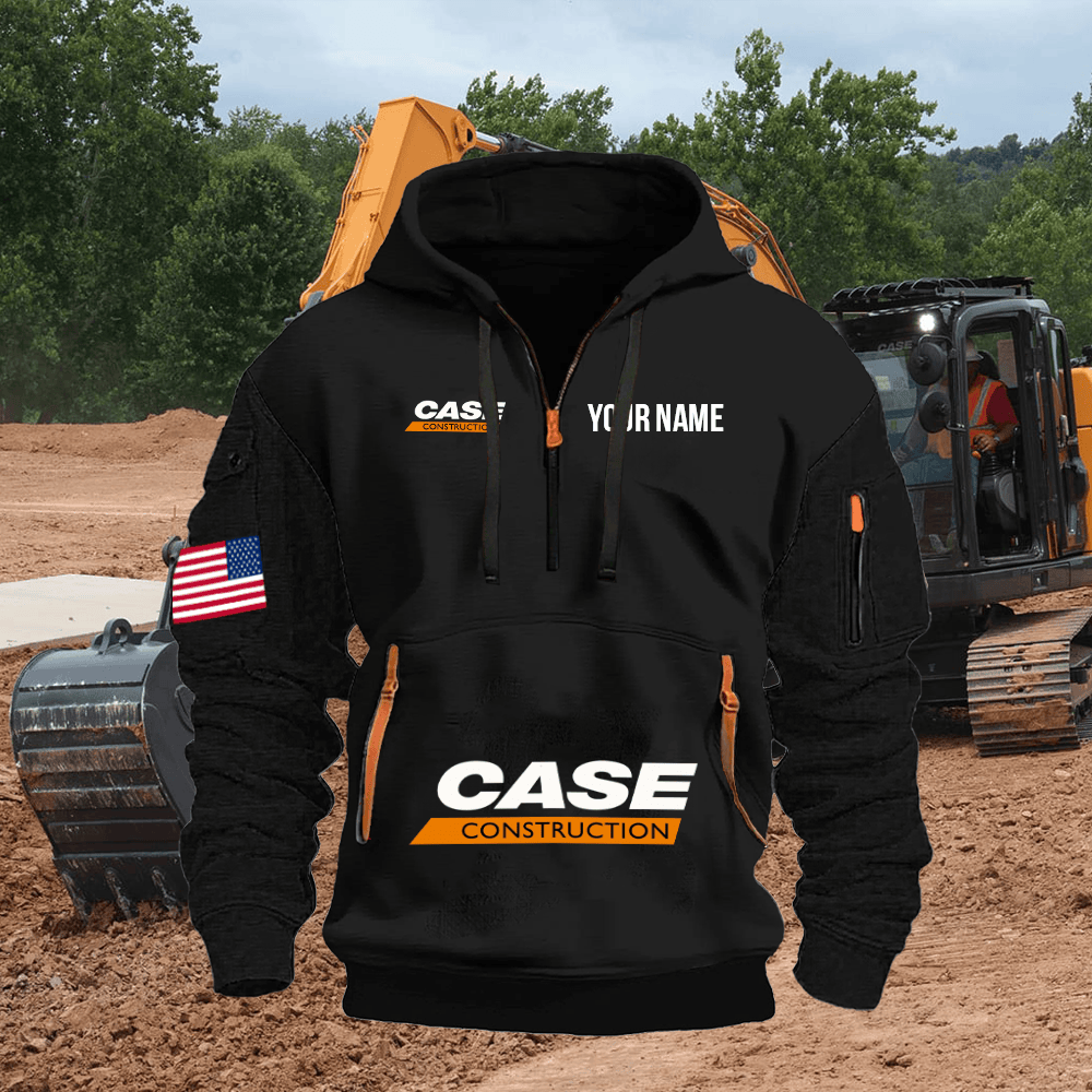 CS CE Custom Print Name Quarter Zipper Hoodie