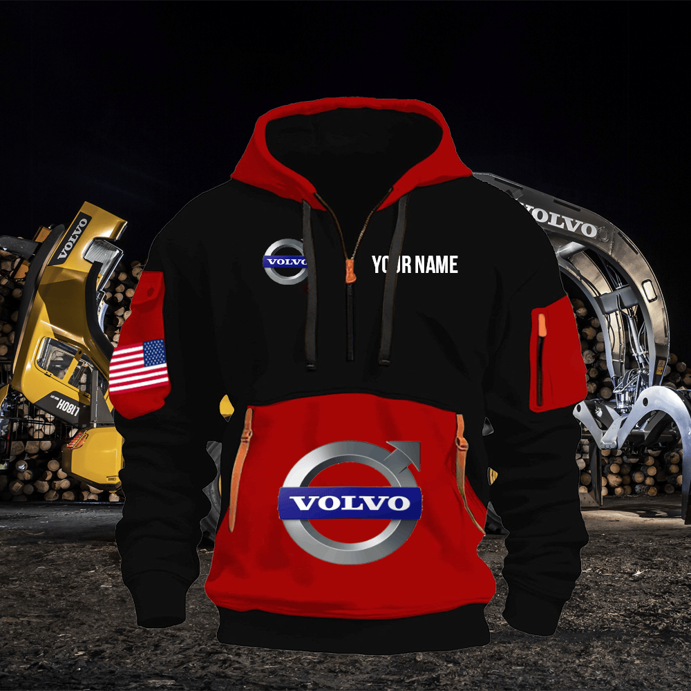 VV CE Print Name Quarter Zipper Hoodie