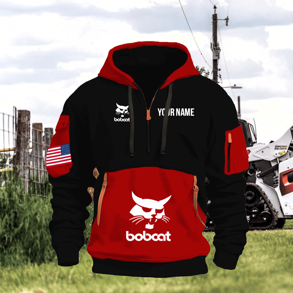 BC Print Name Quarter Zipper Hoodie
