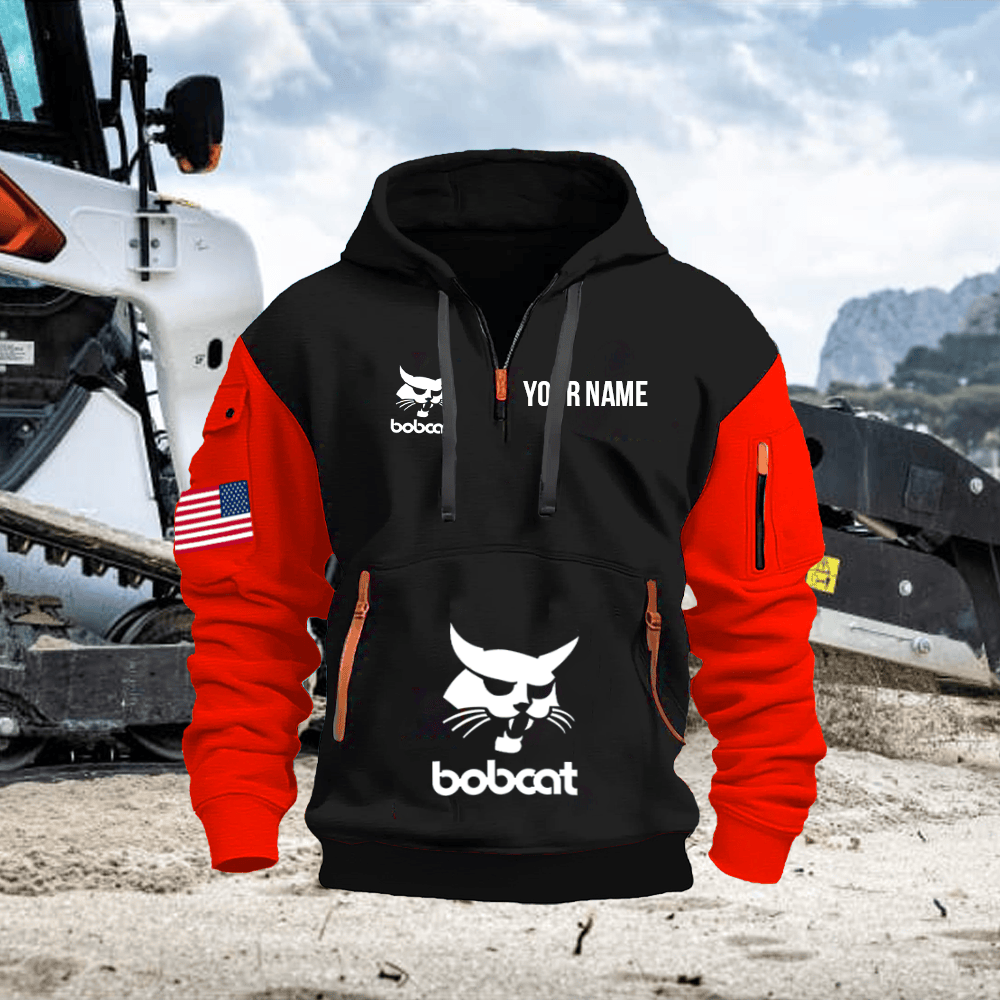 BC Custom Print Name Quarter Zipper Hoodie
