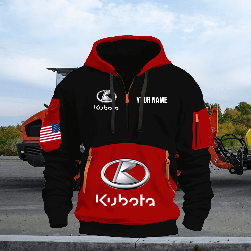 KB Print Name Quarter Zipper Hoodie