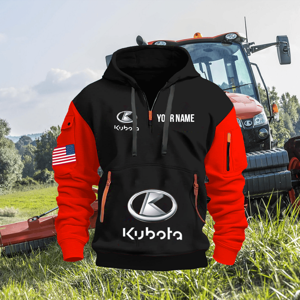 KB Custom Print Name Quarter Zipper Hoodie