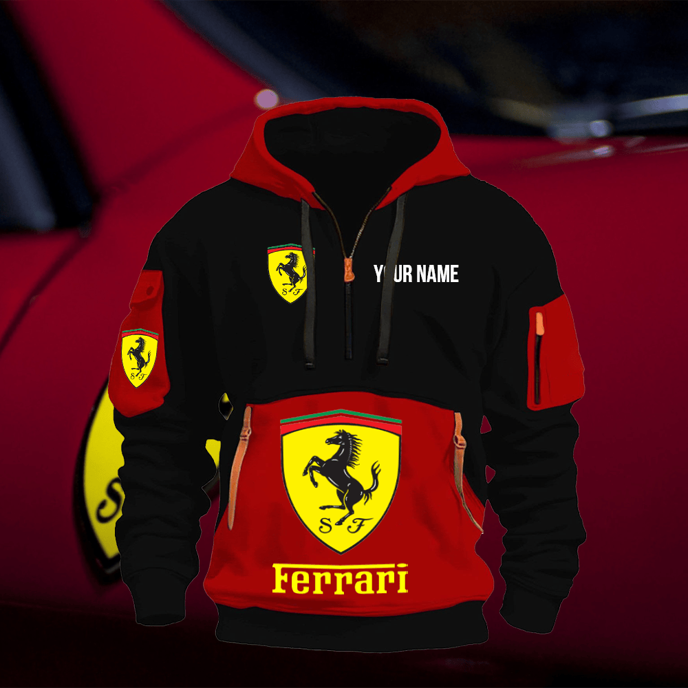 FE Print Name Quarter Zipper Hoodie