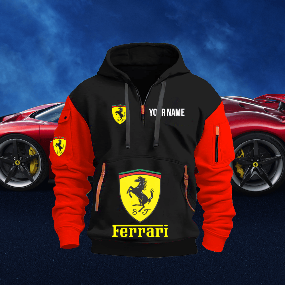 FE Custom Print Name Quarter Zipper Hoodie