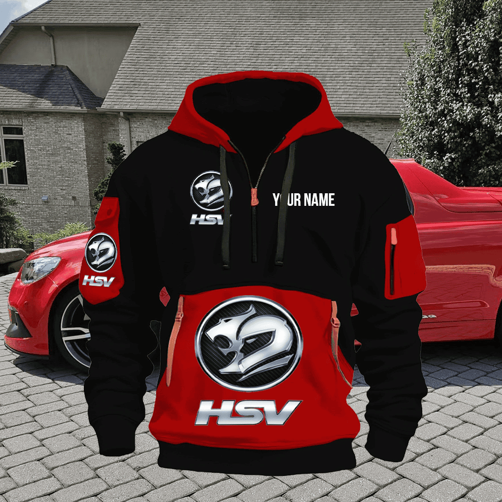 HSV Print Name Quarter Zipper Hoodie