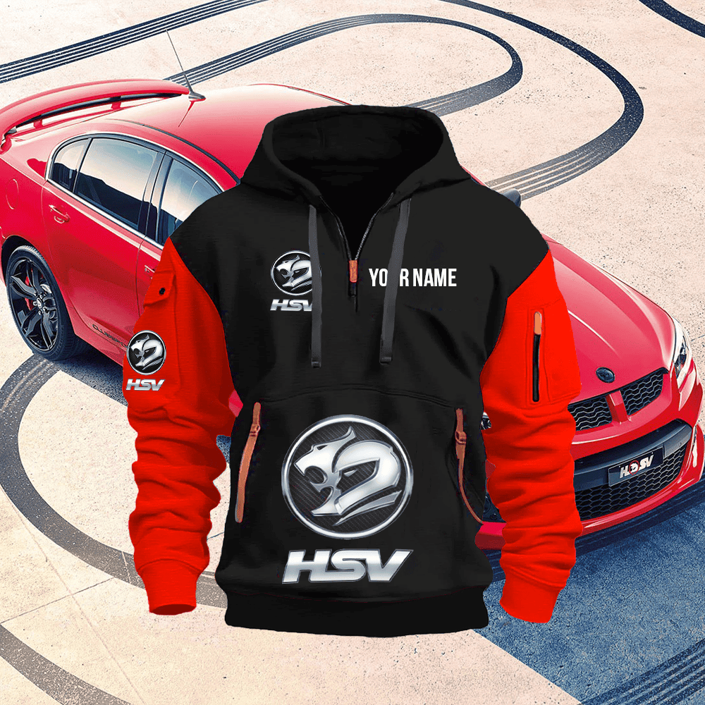 HSV Custom Print Name Quarter Zipper Hoodie