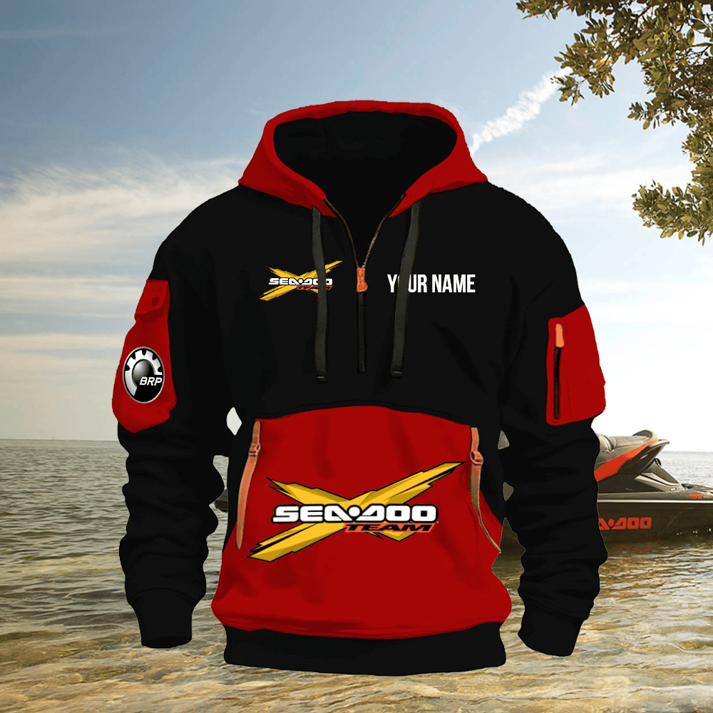 SD Print Name Quarter Zipper Hoodie