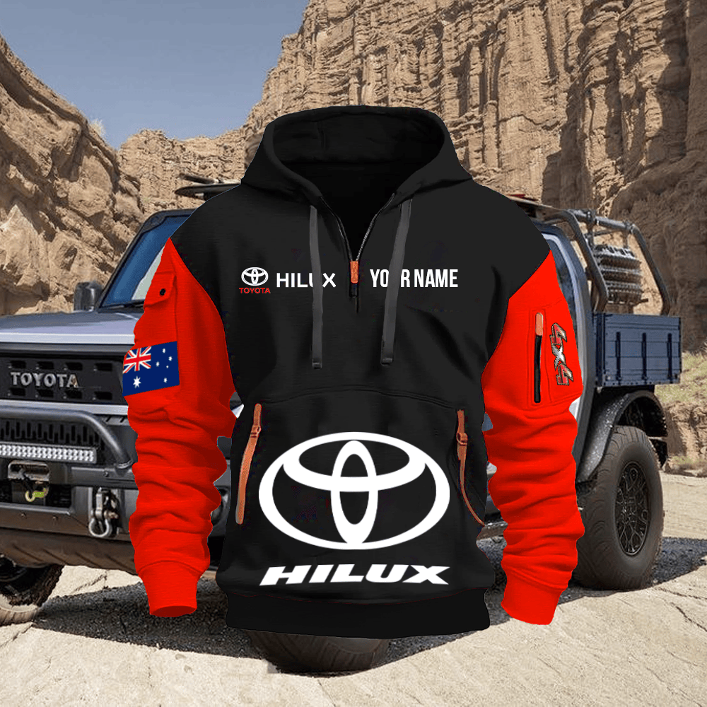 HL Custom Print Name Quarter Zipper Hoodie