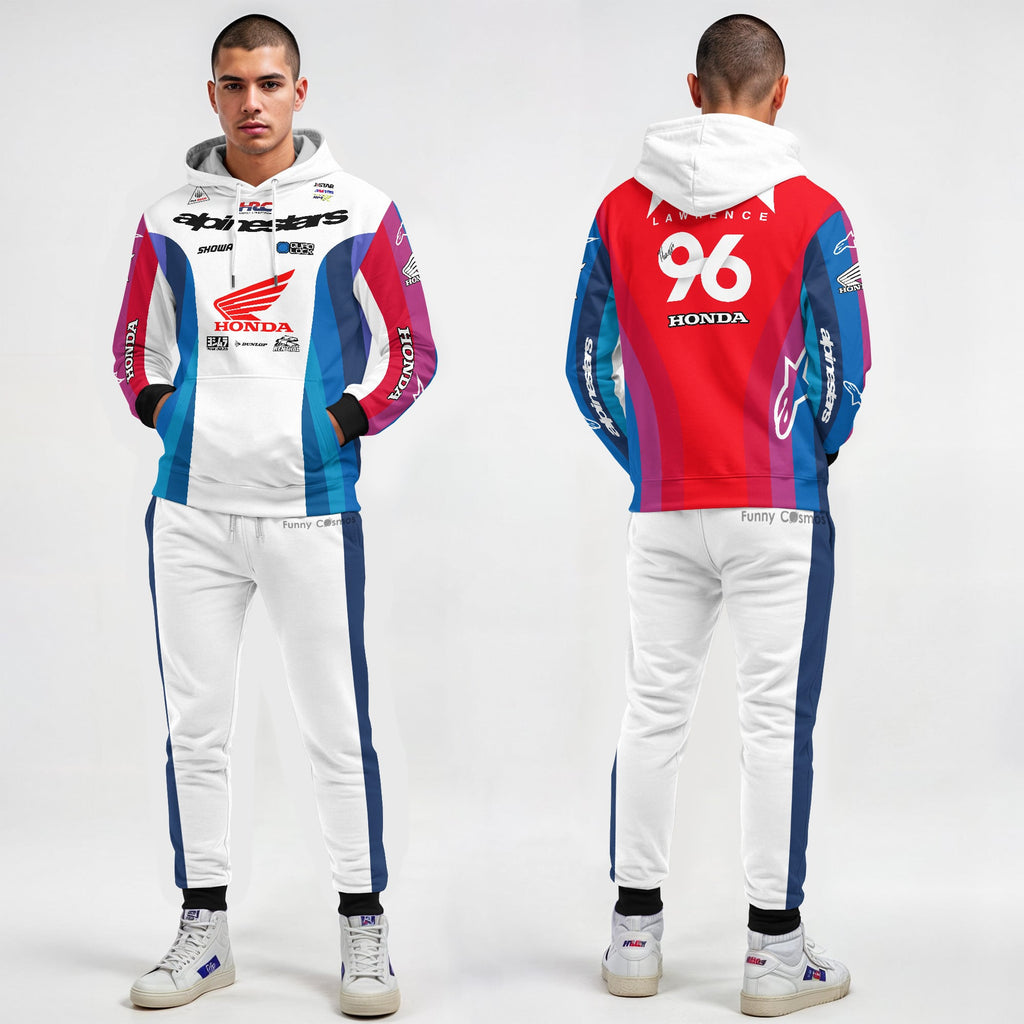 Hunter Lawrence Signed Honda HRC Racing #96 AMA Supercross Motocross Racing Hoodie Costume Racing Suit