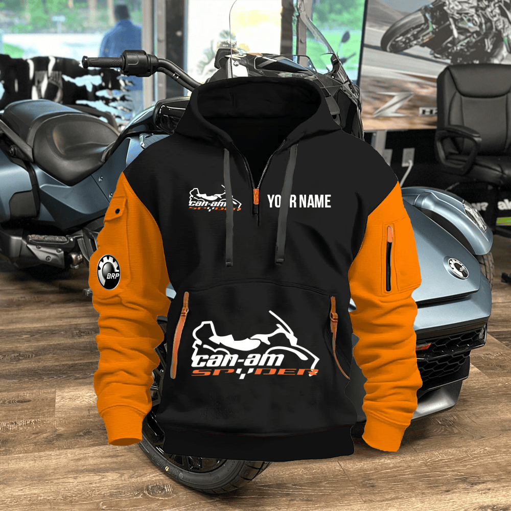 SPD Custom Print Name Quarter Zipper Hoodie